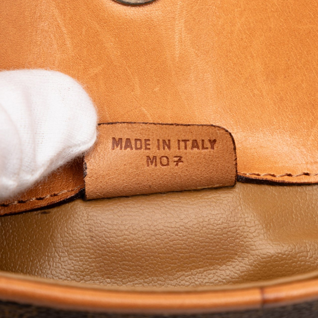 Celine Macadam Coated Canvas Clutch Bruin