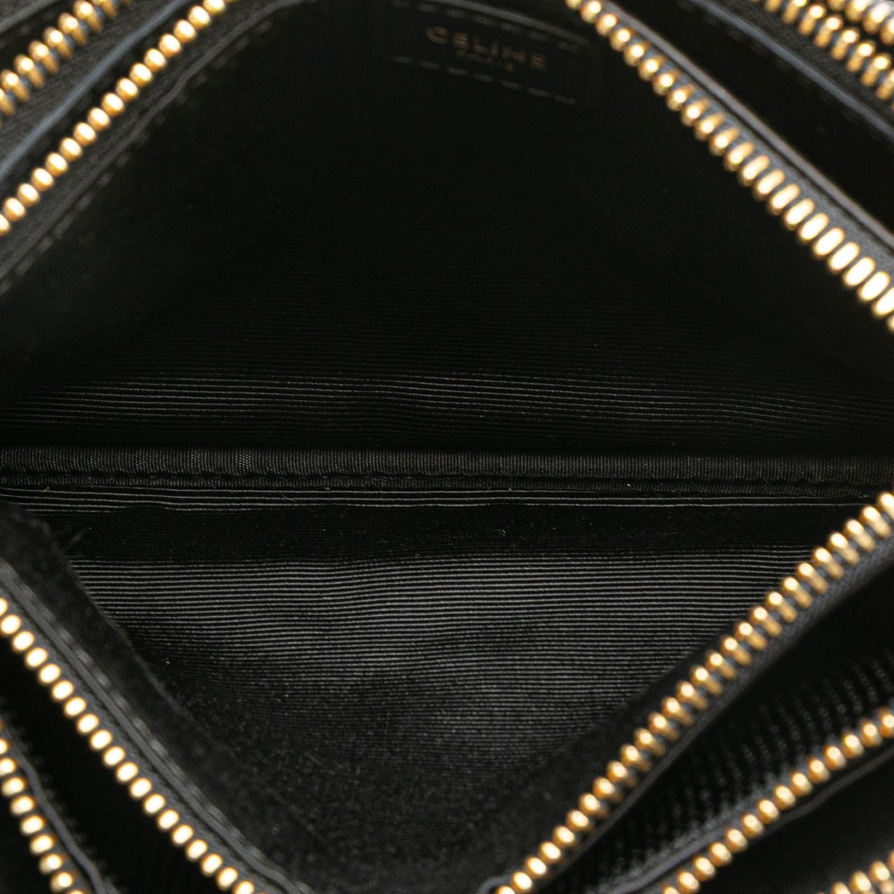 Celine Small Sequin Trio Crossbody Zwart