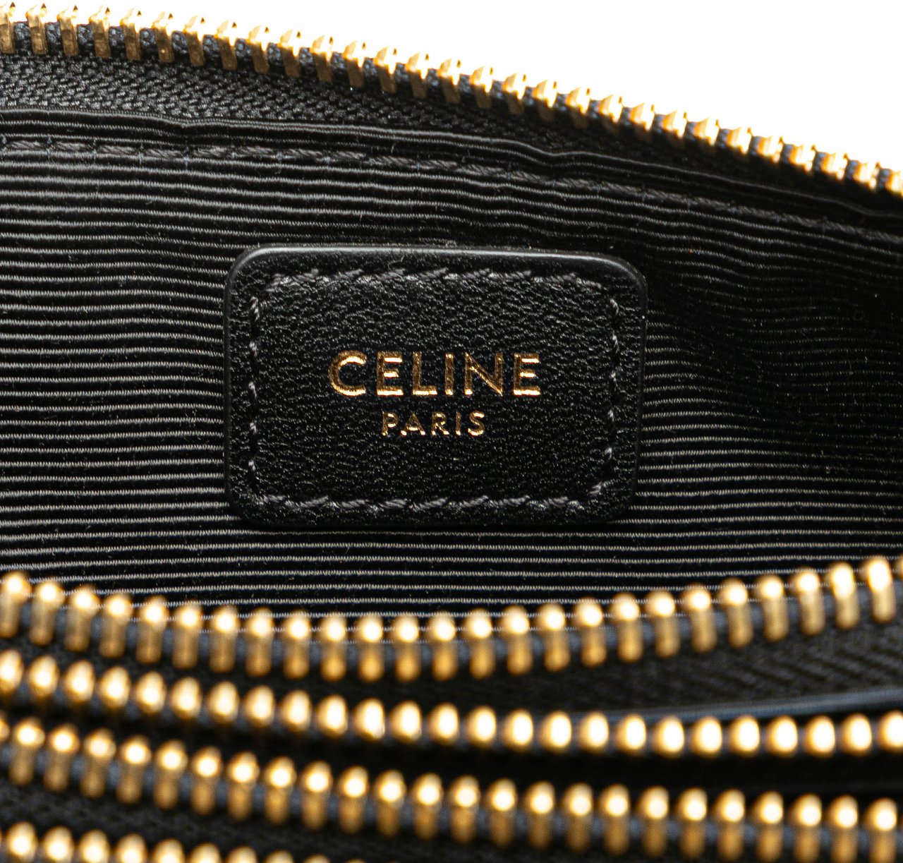 Celine Small Sequin Trio Crossbody Zwart