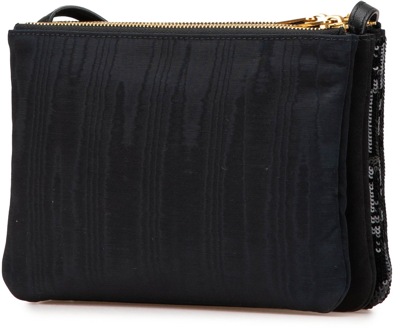 Celine Small Sequin Trio Crossbody Zwart