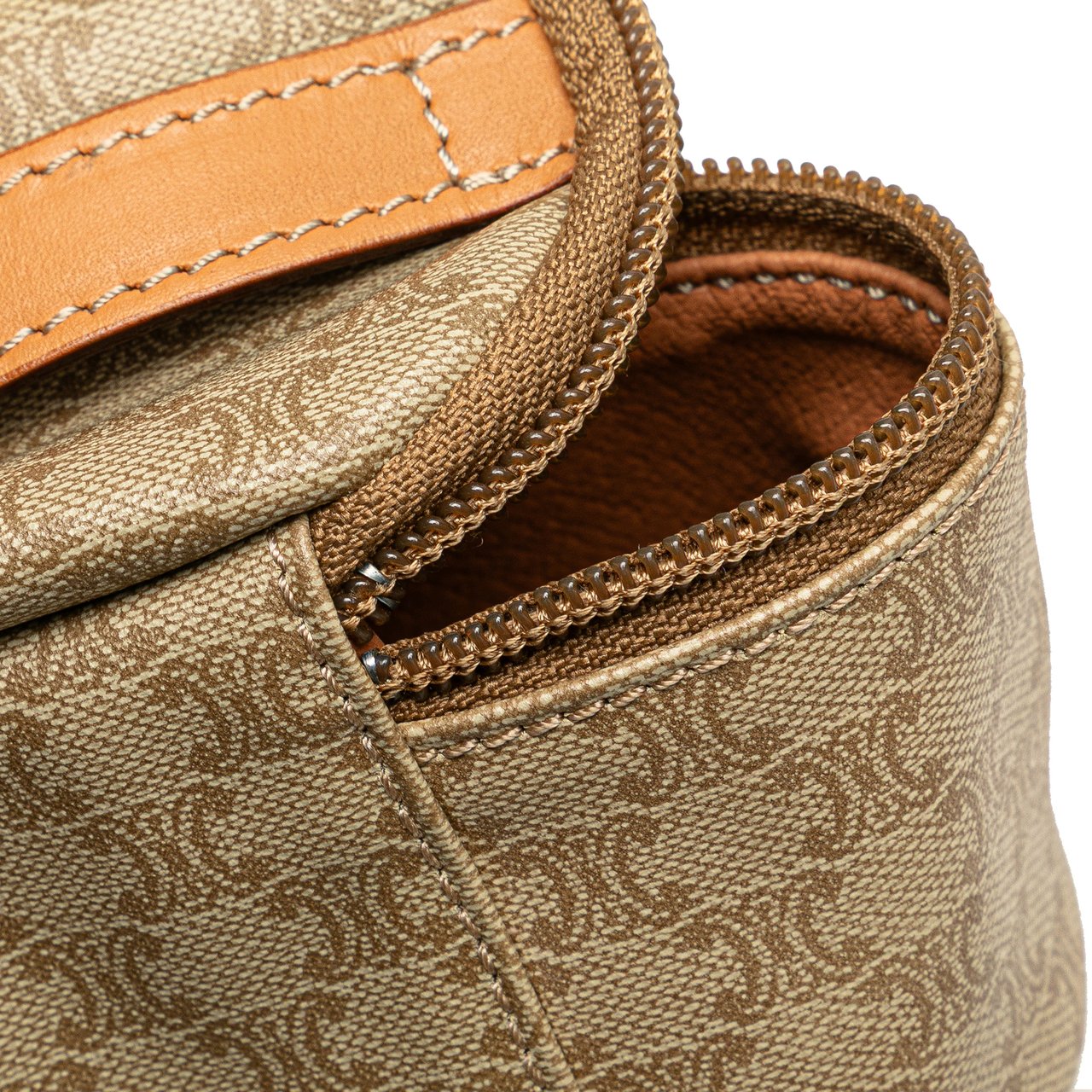 Celine Macadam Coated Canvas Vanity Bag Bruin