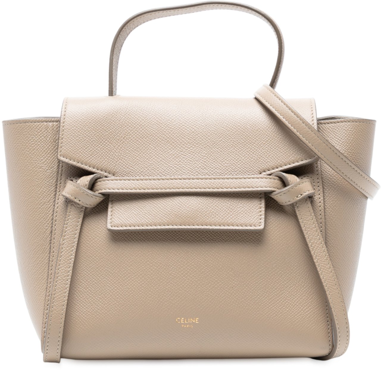 Celine Nano Grained Calfskin Belt Bag Bruin