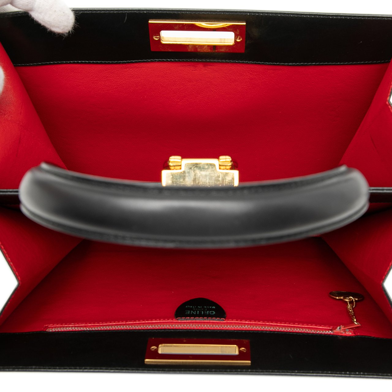 Celine Leather Handbag Zwart