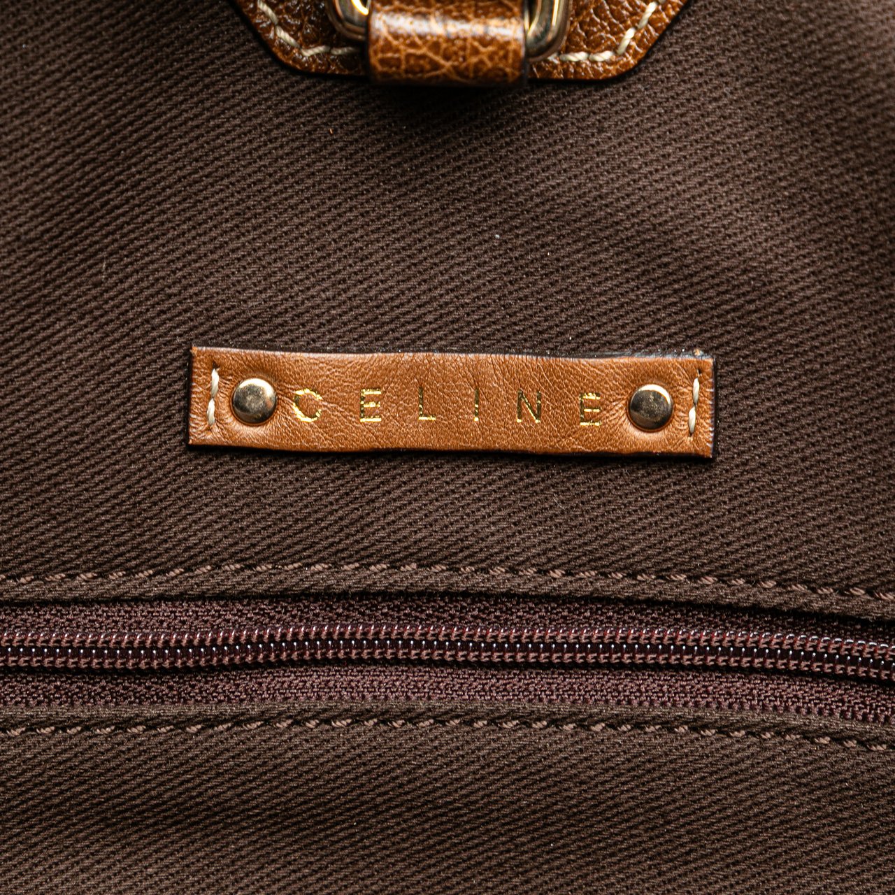 Celine Canvas Carriage Tote Bruin