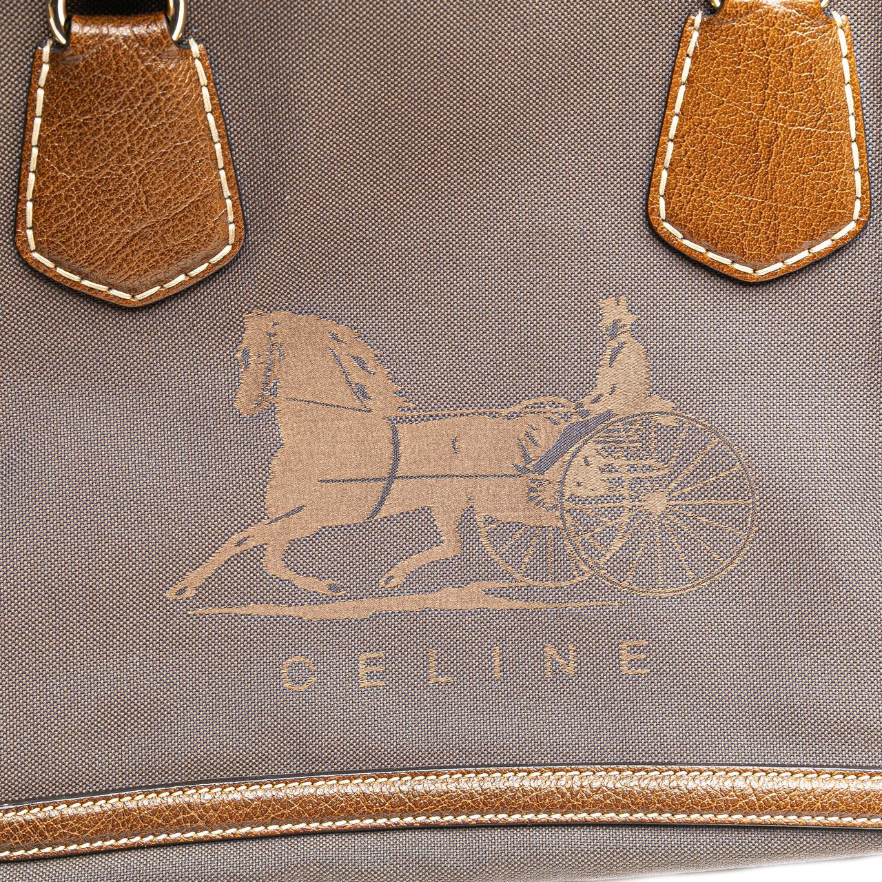 Celine Canvas Carriage Tote Bruin