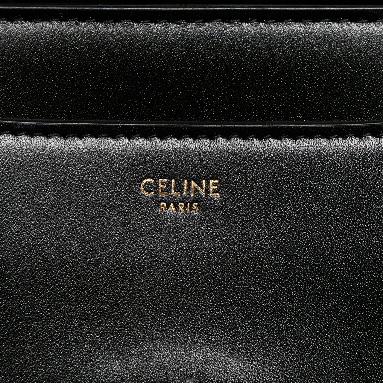 Celine Small Leather 16 Satchel Zwart