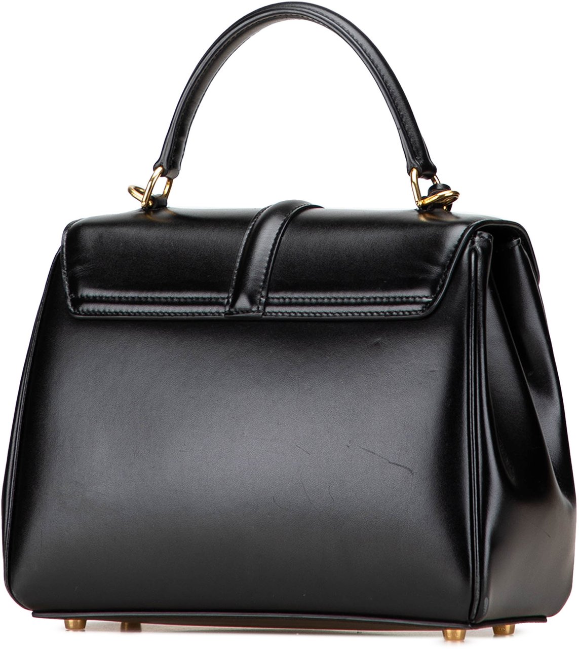 Celine Small Leather 16 Satchel Zwart