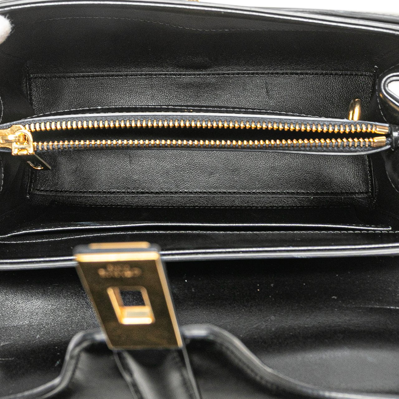 Celine Small Leather 16 Satchel Zwart
