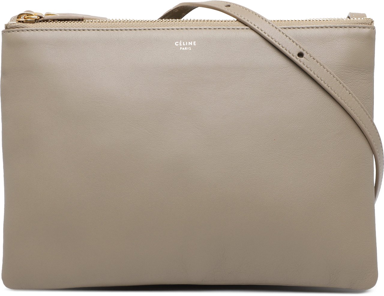 Celine Large Lambskin Trio Crossbody Bruin