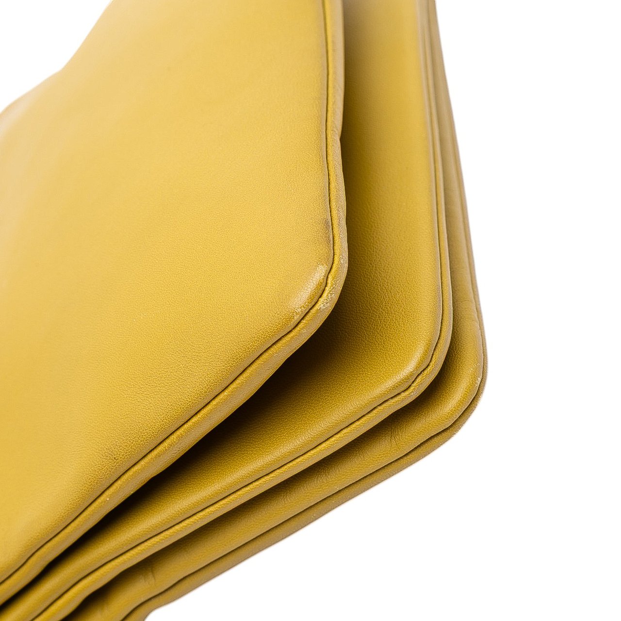 Celine Small Lambskin Trio Crossbody Geel