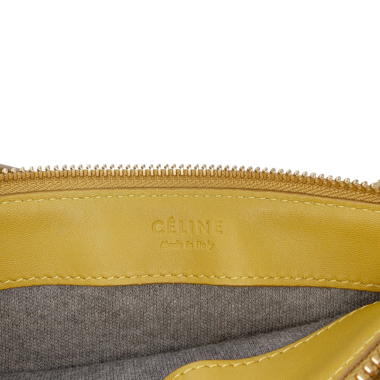 Celine Small Lambskin Trio Crossbody Geel