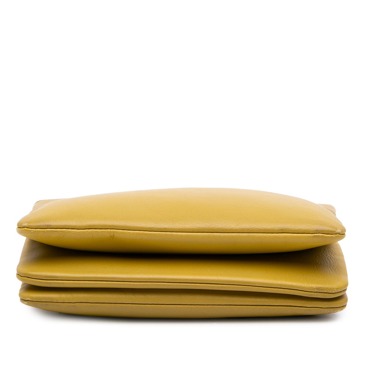 Celine Small Lambskin Trio Crossbody Geel