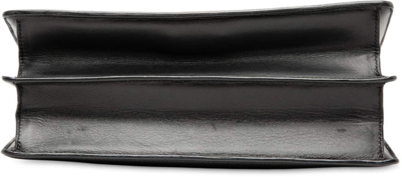 Celine Small Leather Case Chain Flap Zwart