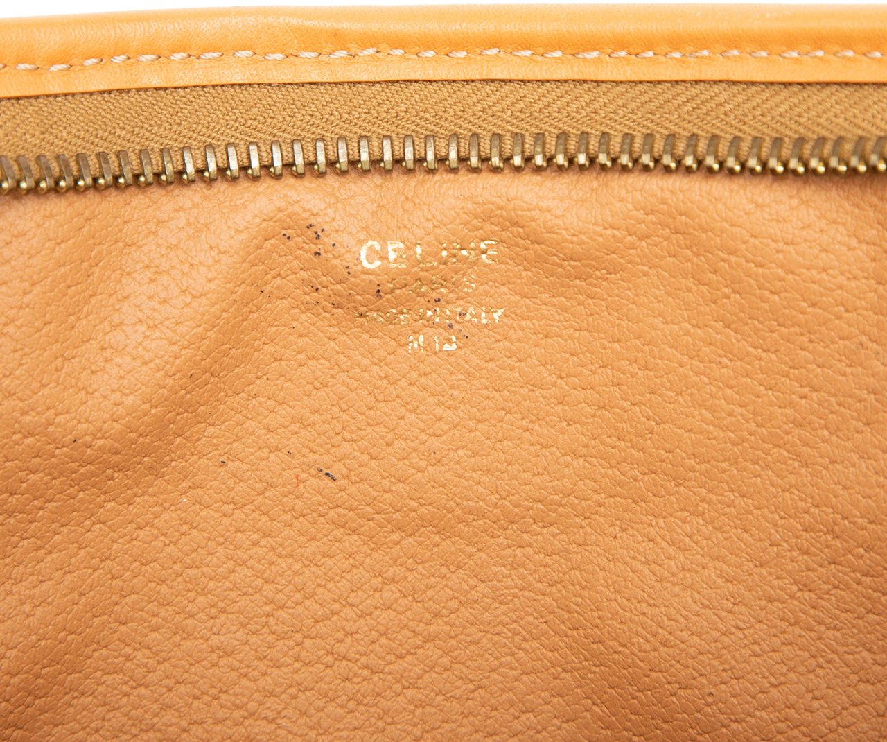 Celine Macadam Coated Canvas Clutch Bruin