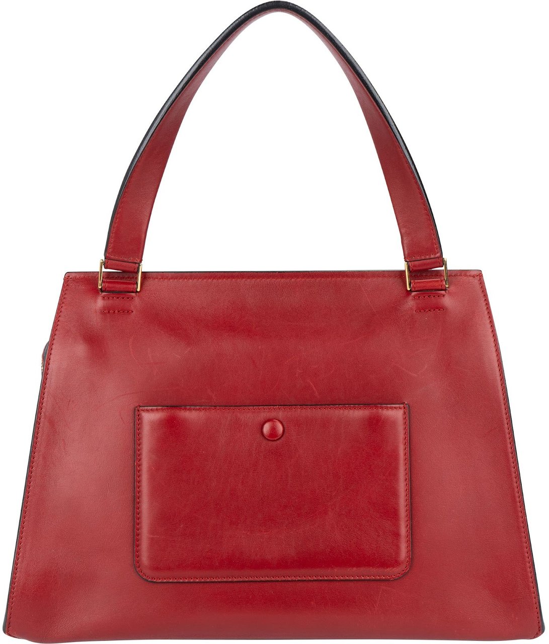 Celine Céline Red Leather Large Edge Handbag Rood