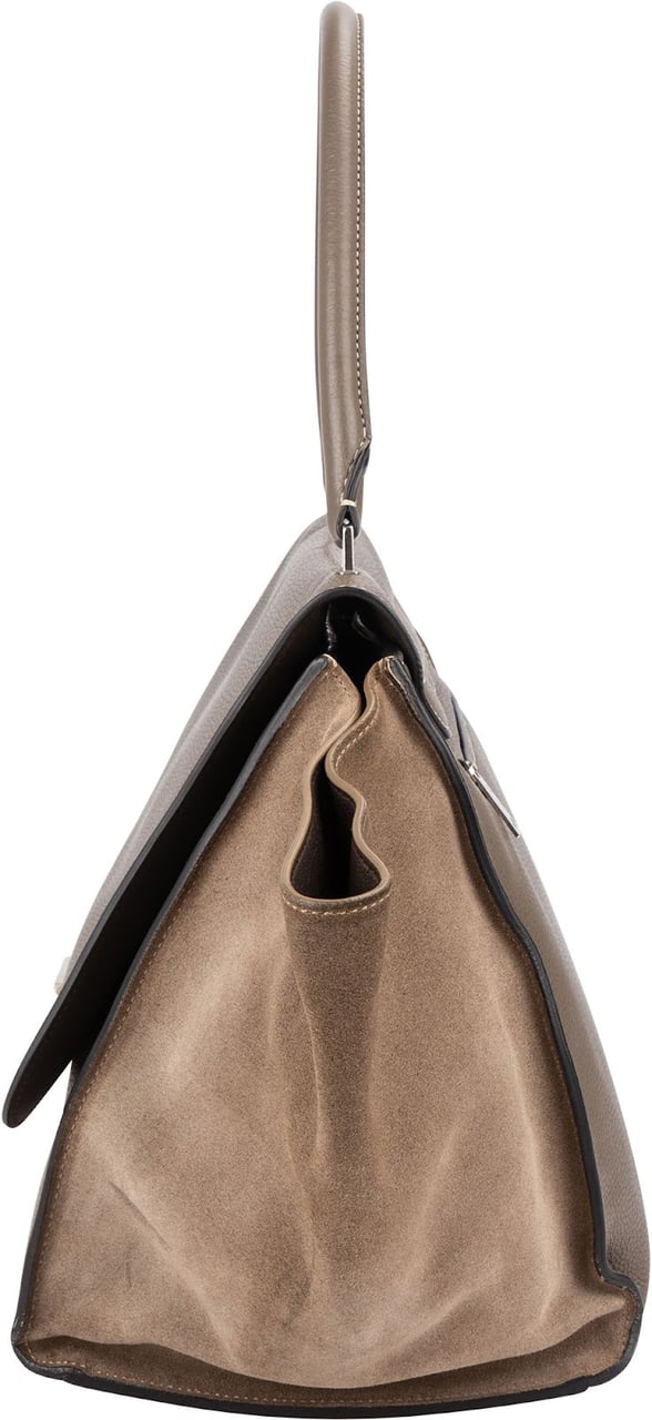 Celine Céline Drummed Leather and Suede Trapeze Handbag Divers