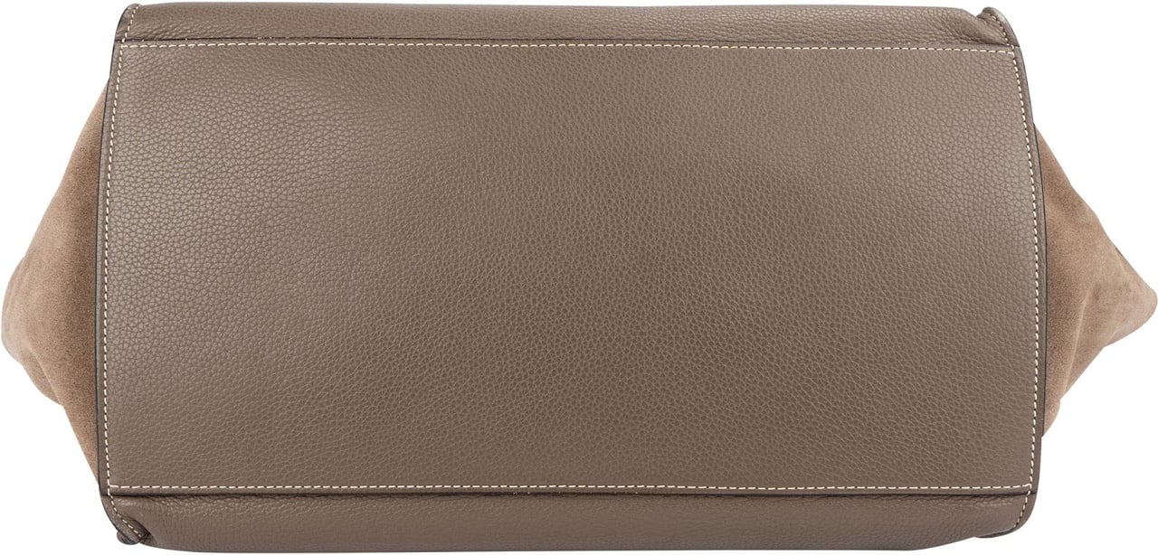 Celine Céline Drummed Leather and Suede Trapeze Handbag Divers