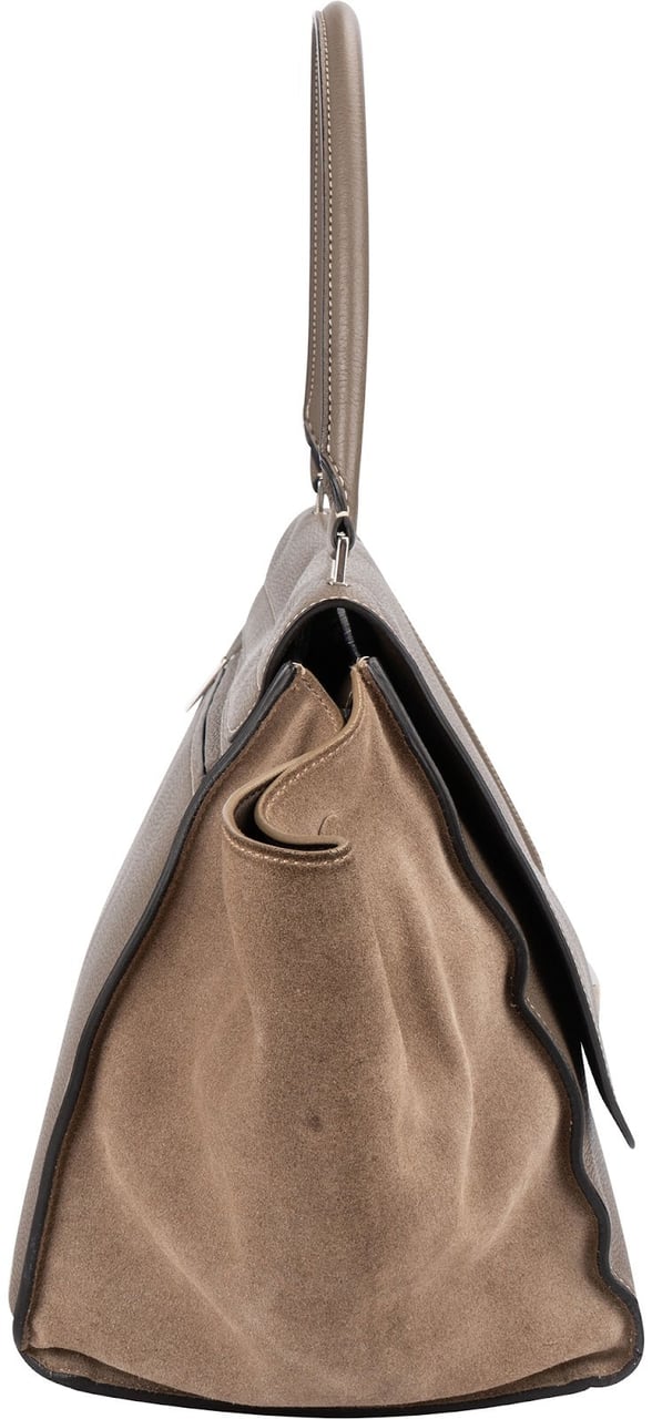Celine Céline Drummed Leather and Suede Trapeze Handbag Divers