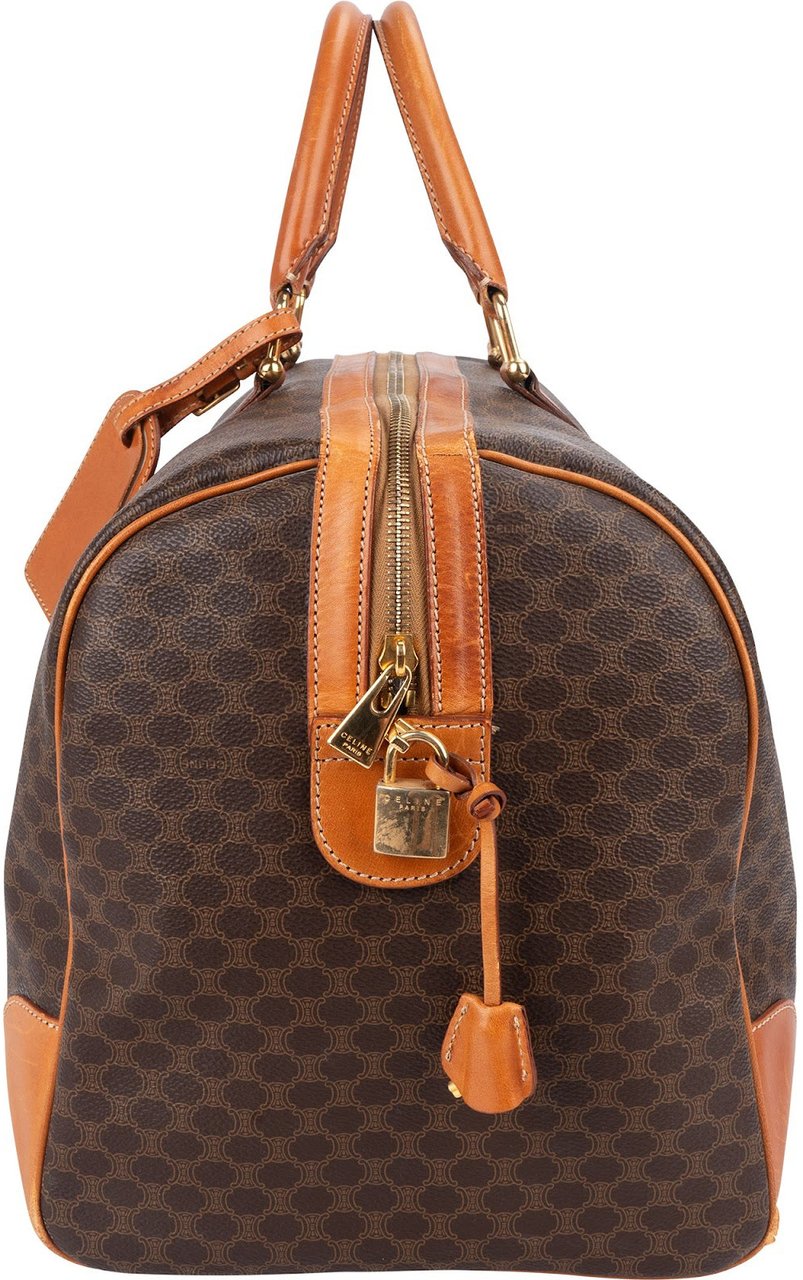 Celine Celine Macadam Monogram 50 Boston Travel Bag Bruin