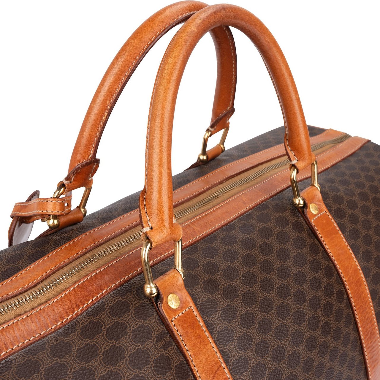 Celine Celine Macadam Monogram 50 Boston Travel Bag Bruin