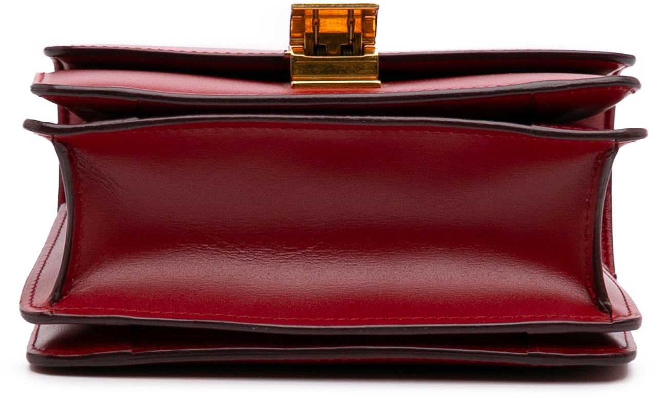Celine Small Calfskin Classic Box Rood