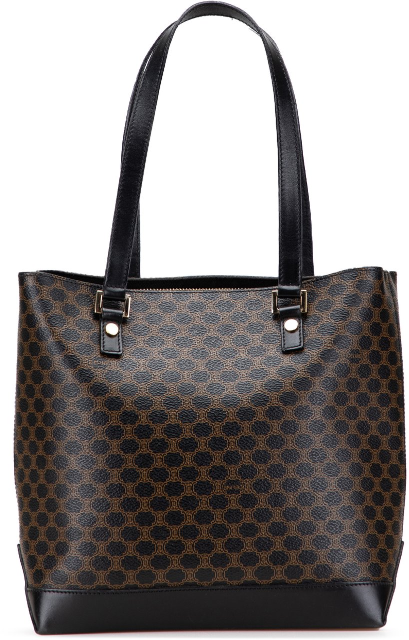 Celine Macadam Coated Canvas Tote Bruin