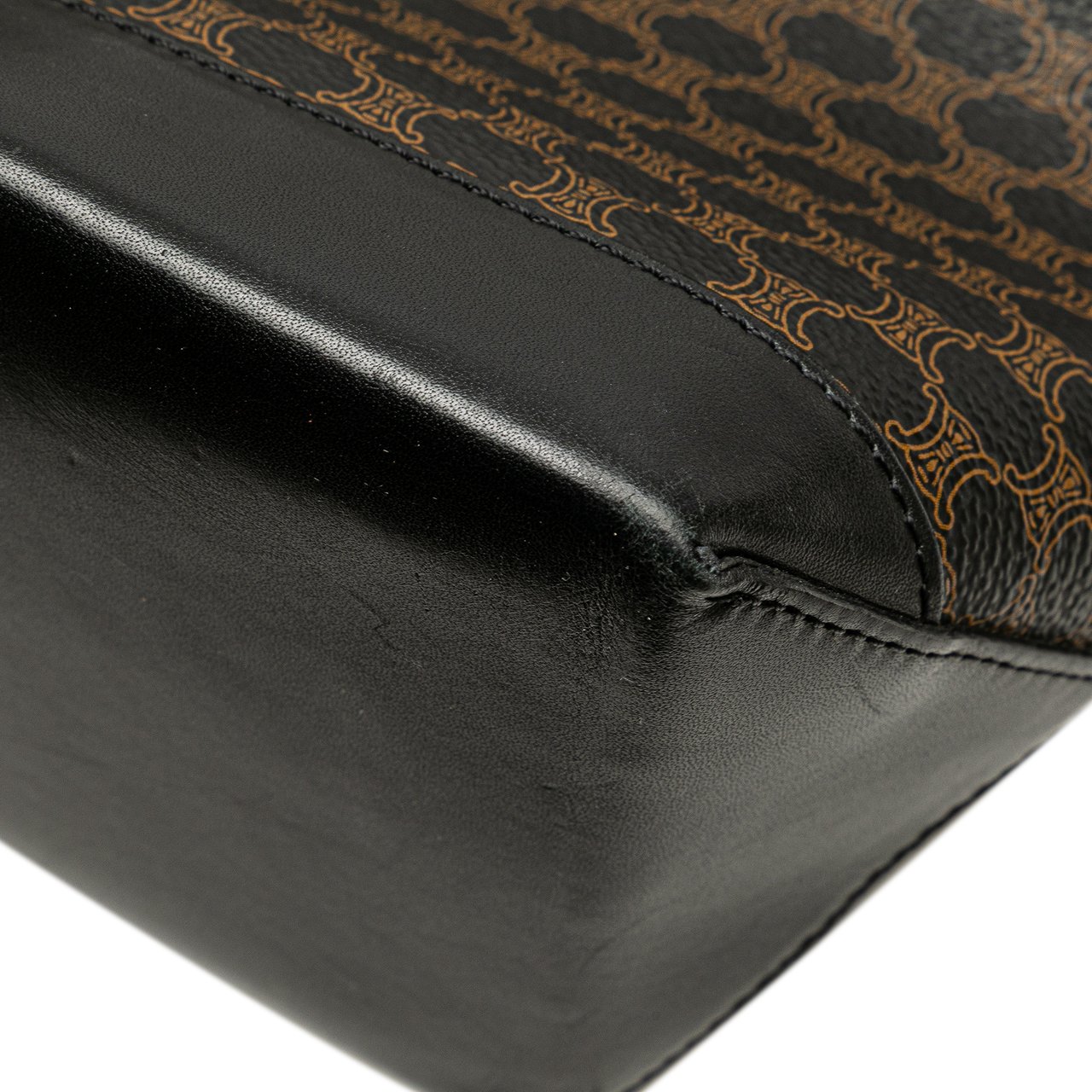 Celine Macadam Coated Canvas Tote Bruin