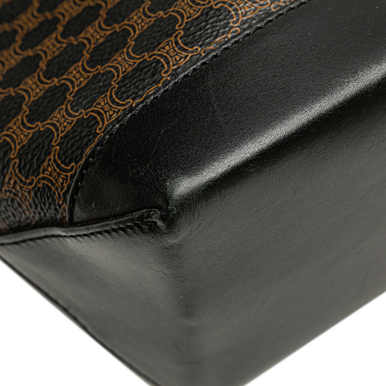 Celine Macadam Coated Canvas Tote Bruin