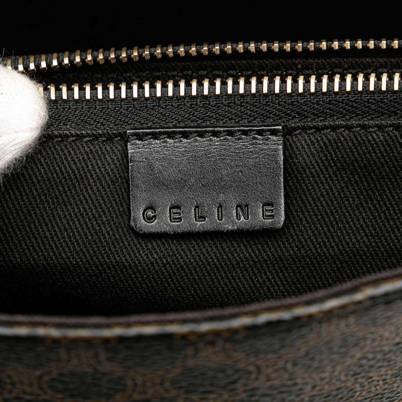 Celine Macadam Coated Canvas Tote Bruin