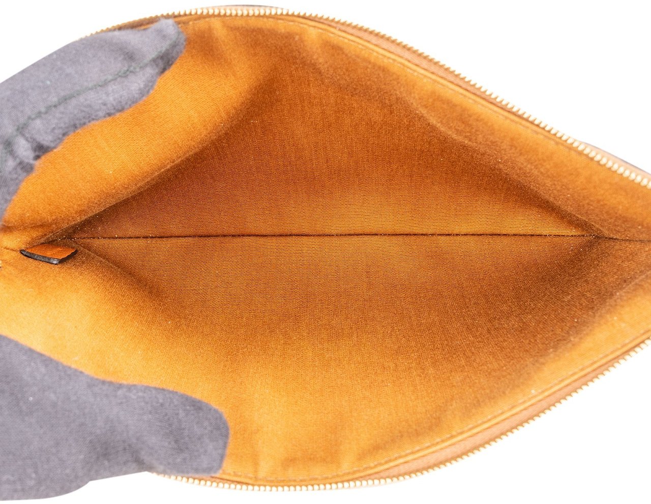 Celine Triomphe Monogram Canvas Clutch Wit