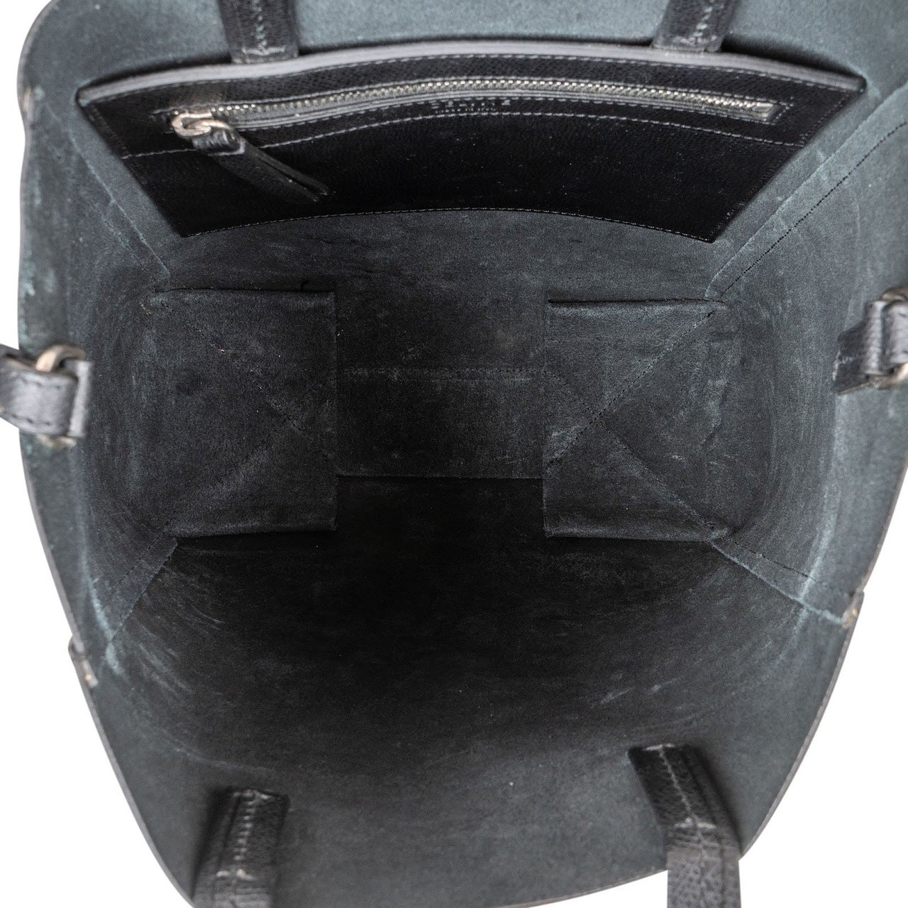 Celine Grained Calfskin Small Vertical Cabas Handbag Zwart