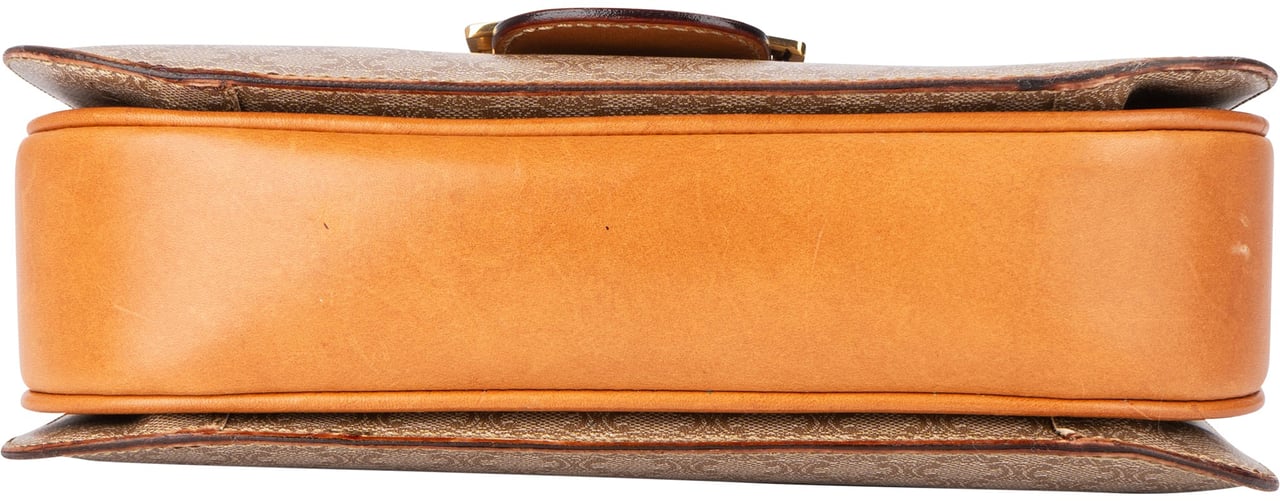 Celine Celine Maccadam Monogram Triomphe Crossbody Bag Bruin