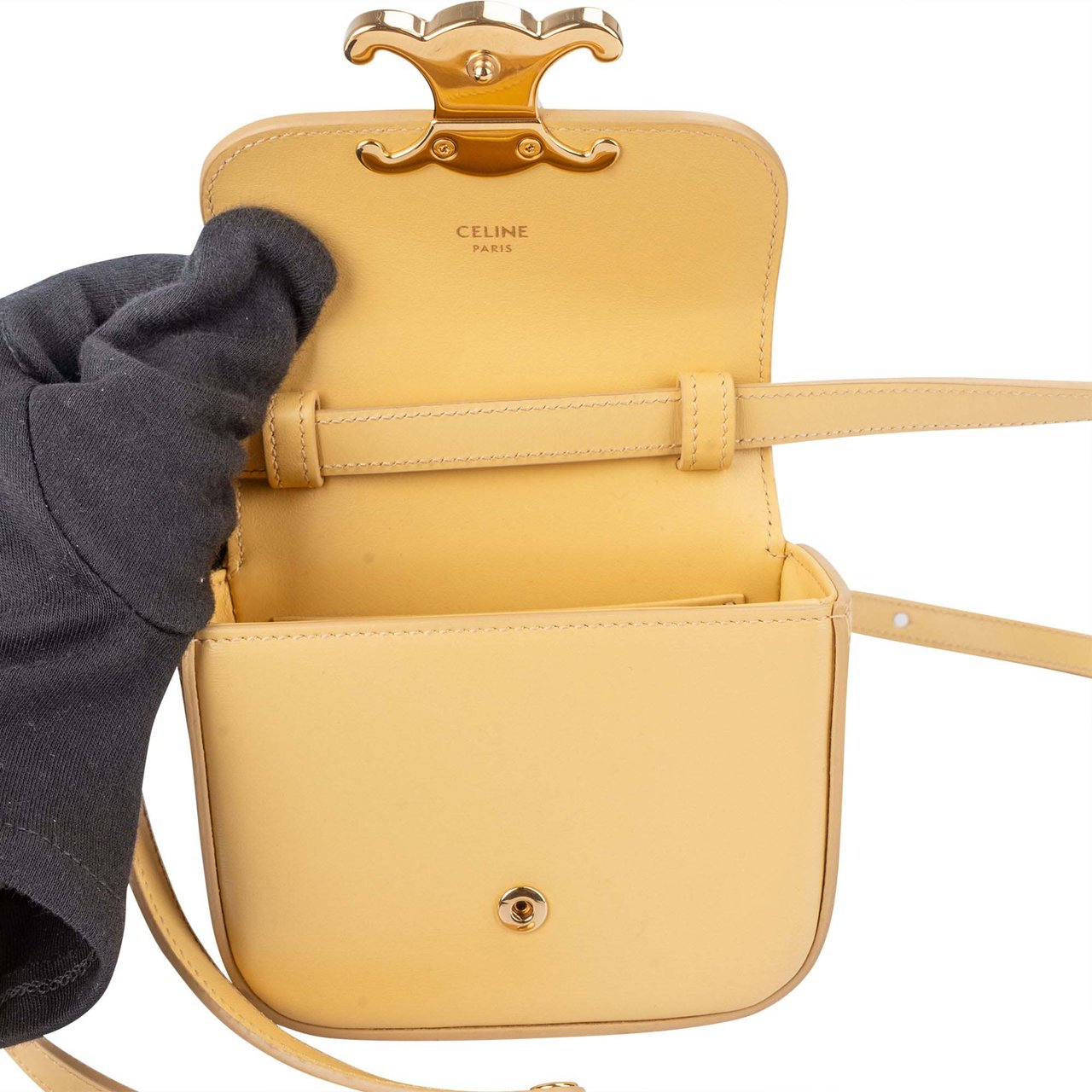 Celine Celine Leather Mini Triomphe Crossbody Bag Divers