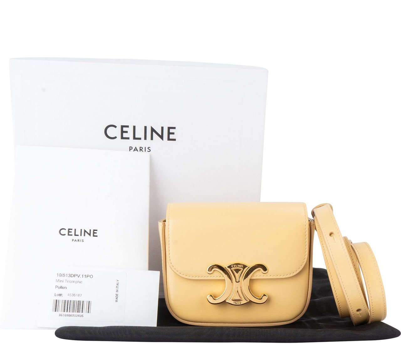 Celine Celine Leather Mini Triomphe Crossbody Bag Divers