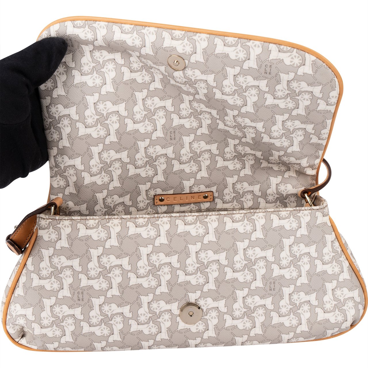 Celine Celine Maccadam Triomphe Monogram Handbag Divers