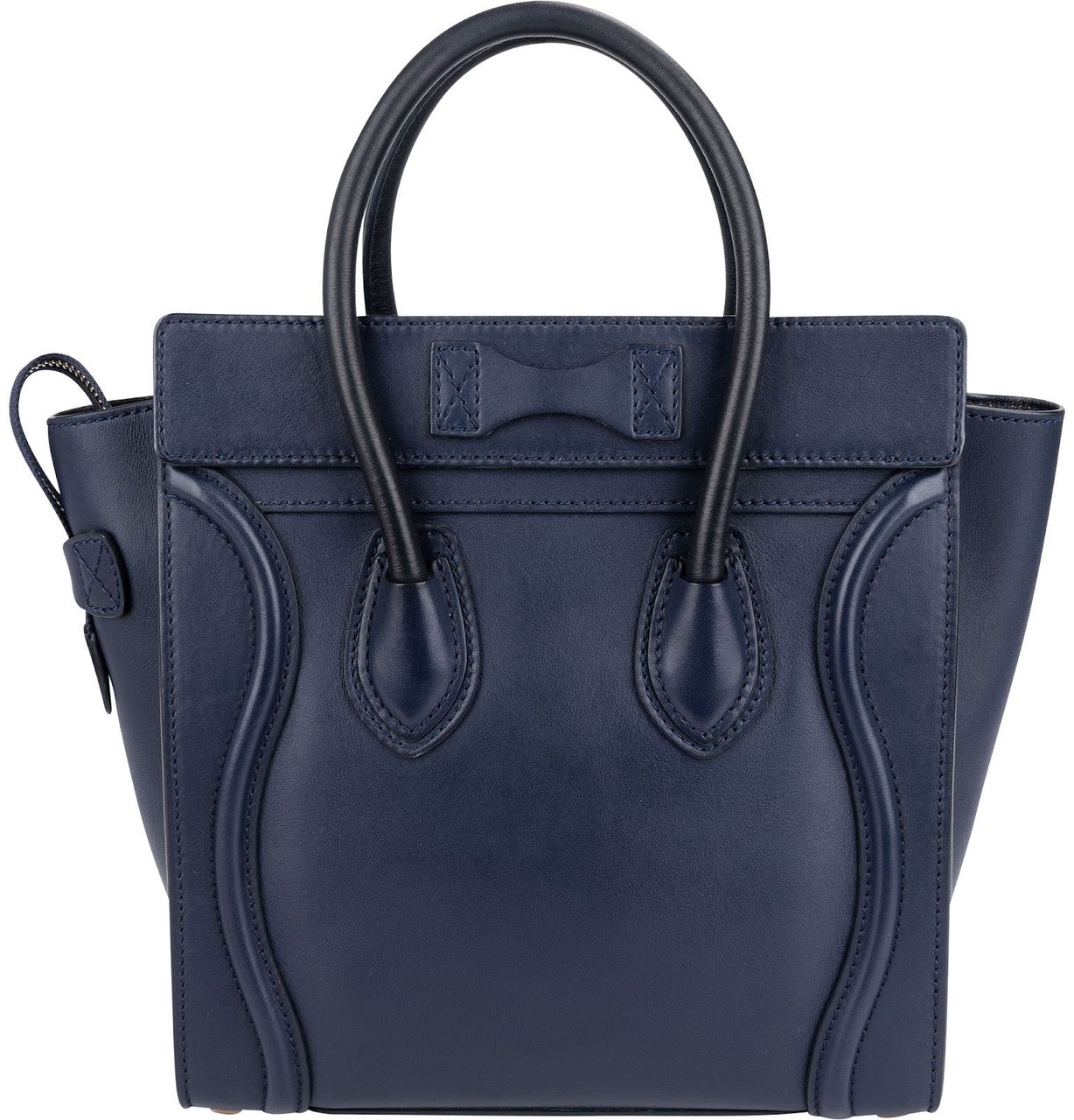 Celine Céline Blue Leather Luggage Handbag Navy