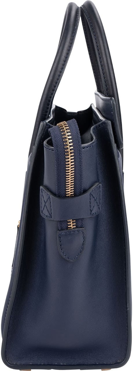 Celine Céline Blue Leather Luggage Handbag Navy