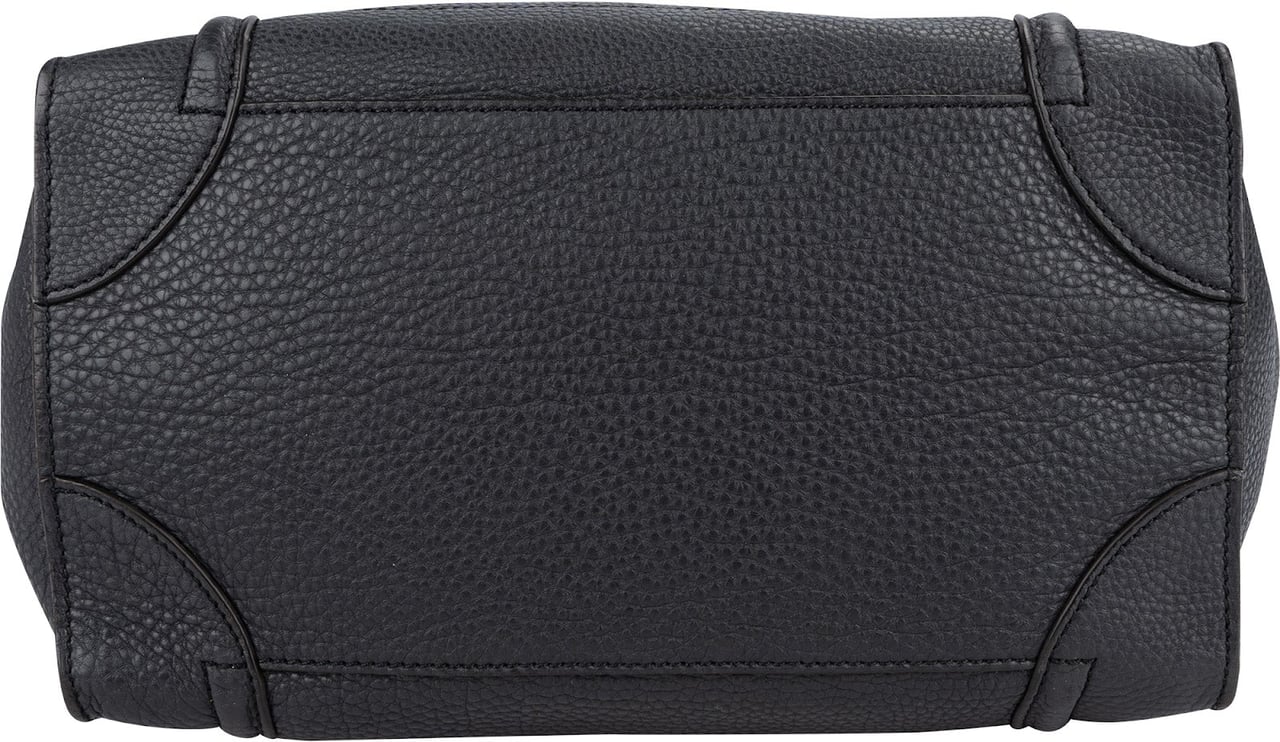 Celine Céline Grained Calfskin Luggage Handbag Zwart
