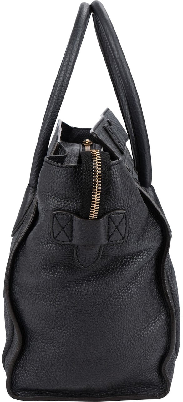 Celine Céline Grained Calfskin Luggage Handbag Zwart