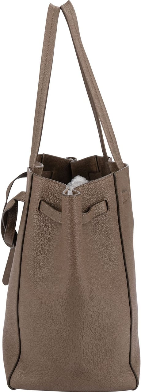 Celine Taupe Grained Calfskin Phantom Cabas Shoulder Bag Taupe