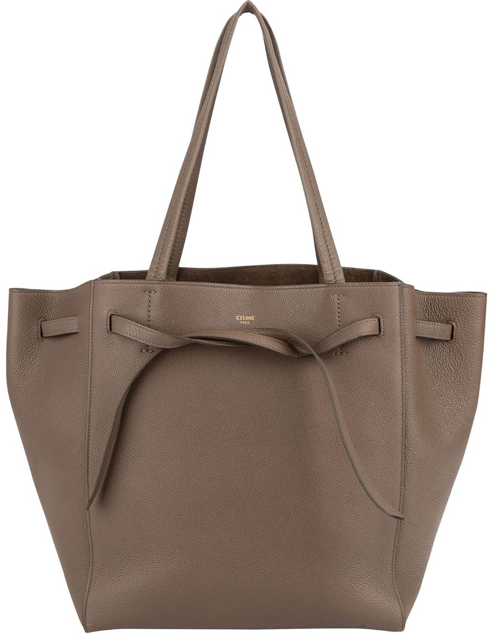 Celine Taupe Grained Calfskin Phantom Cabas Shoulder Bag Taupe