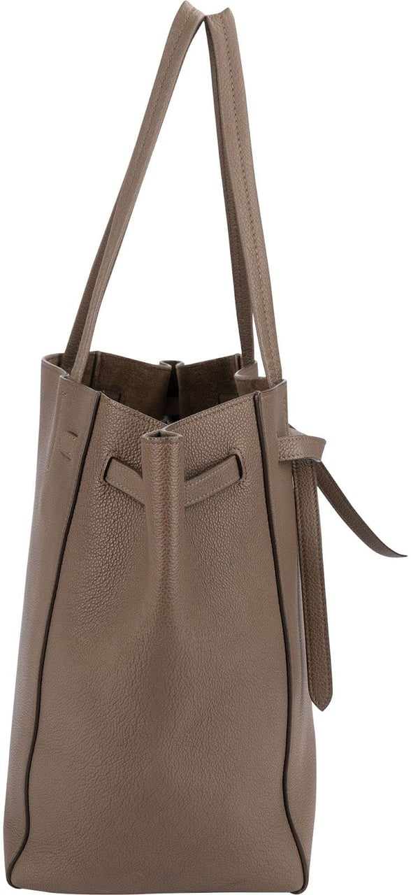 Celine Taupe Grained Calfskin Phantom Cabas Shoulder Bag Taupe