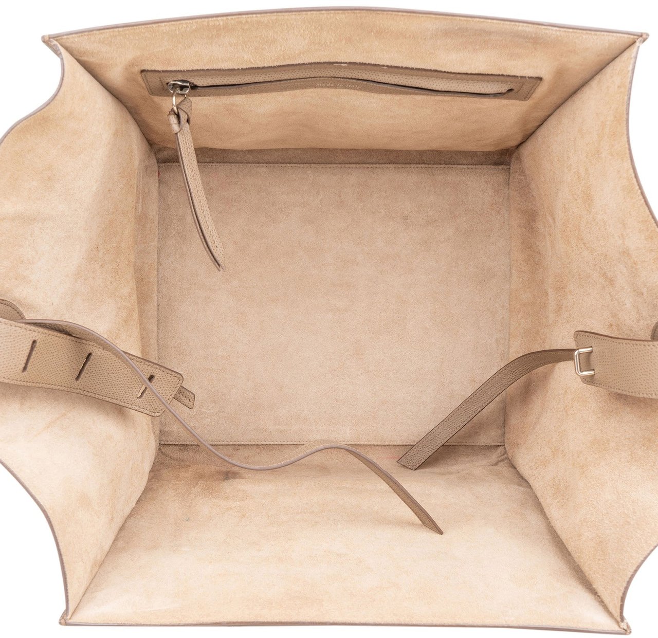 Celine Céline Taupe Grained Leather Phantom Handbag Beige
