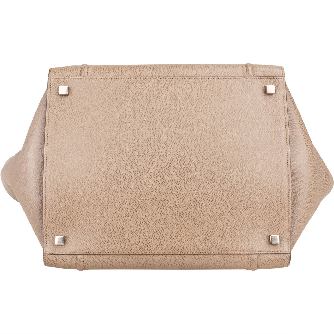 Celine Céline Taupe Grained Leather Phantom Handbag Beige