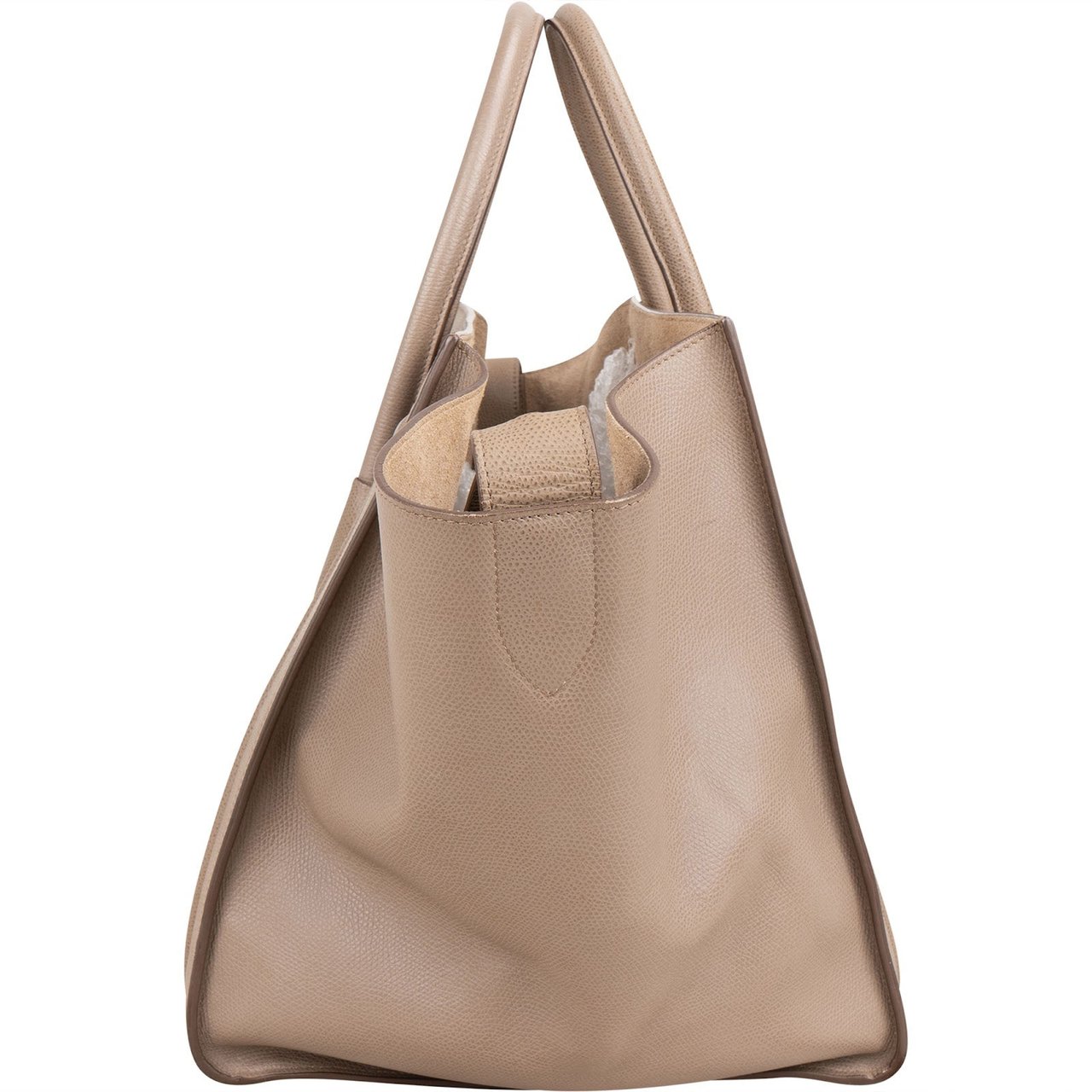 Celine Céline Taupe Grained Leather Phantom Handbag Beige