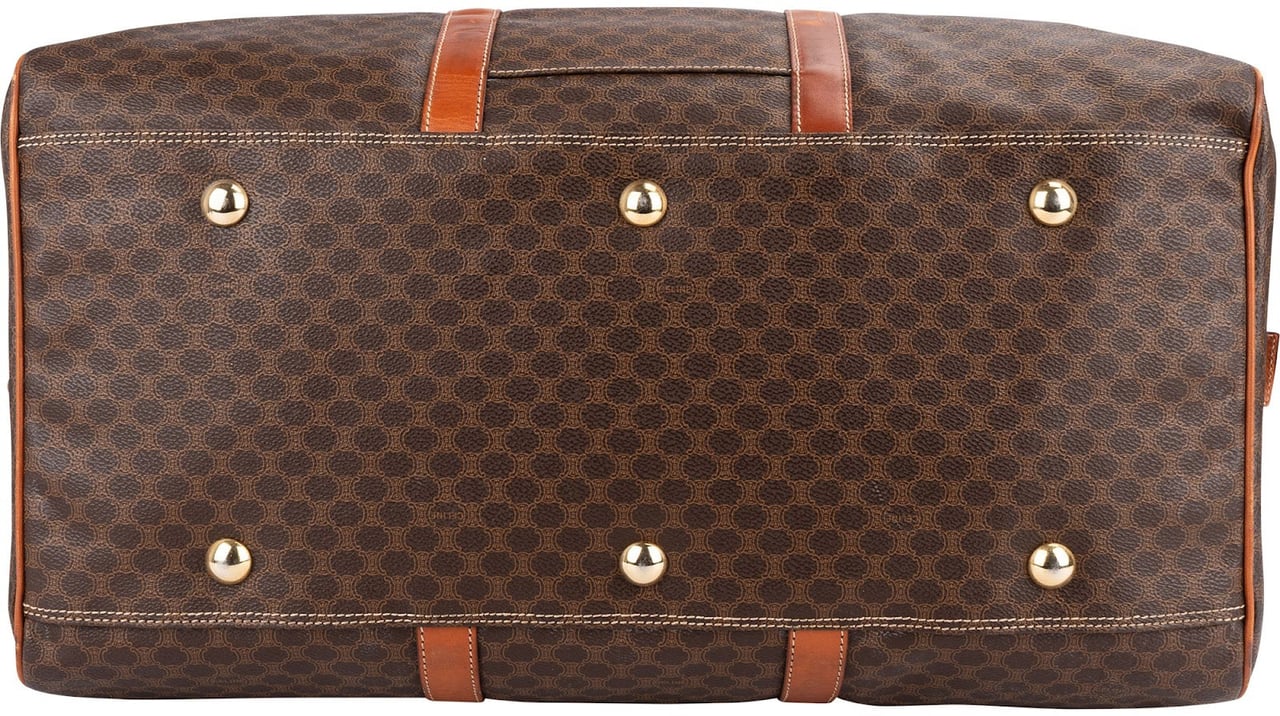 Celine Monorgam Macadam Canvas Boston 50 Travel Bag Bruin