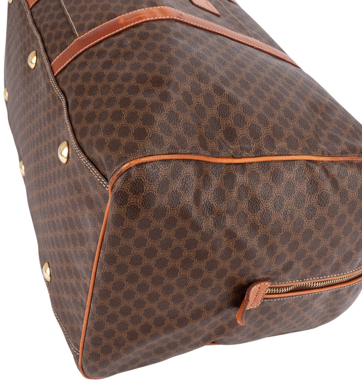 Celine Monorgam Macadam Canvas Boston 50 Travel Bag Bruin