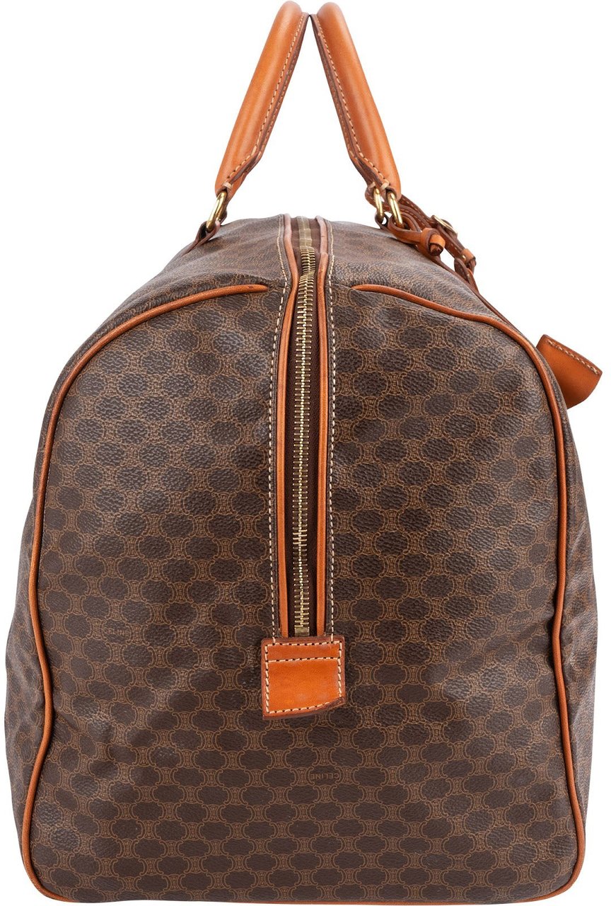 Celine Monorgam Macadam Canvas Boston 50 Travel Bag Bruin