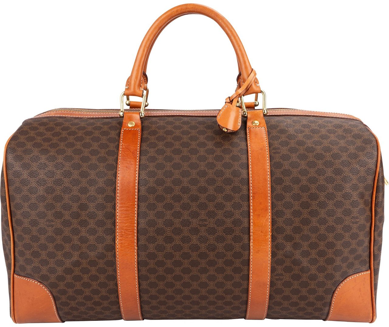Celine Monogram Macadam Canvas Boston 45 Travel Bag Bruin