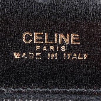Celine Boxcalf Leather Horse Carriage Triomphe Shoulder Bag Zwart